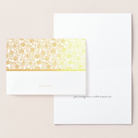 Etched Gold Foil Elegant Florence Wenskaarten Folie Kaarten (Display)