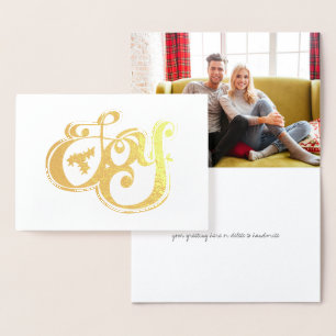 Etched Gold Foil met kerstfeestdag Kaart