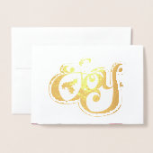 Etched Gold Foil met kerstfeestdag Kaart (Voorkant met envelop)