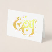 Etched Gold Foil met kerstfeestdag Kaart (Voorkant)