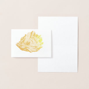 Etched Gold Oyster Seashell Folie Kaarten