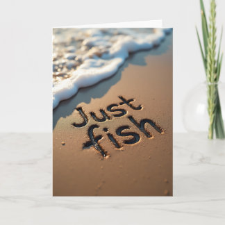 Etched Just Fish Fathers Day Card Kaart