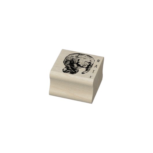 Etched Manatee Rubberstempel (Stempel)