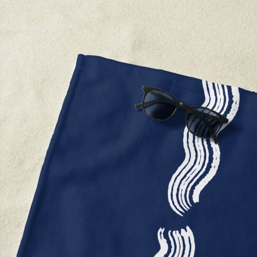 Etched Style Fish, Waves Ocean Coordinates Strandlaken (In situ)