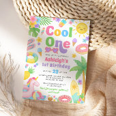Été 1er Anniversaire Invitation - Cool One