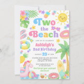 Été 2 Anniversaire Invitation - Deux plages (Devant)