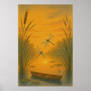 Été 6, Dusk de libellules, Impression saisonnière