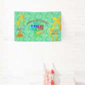 Été Aloha Pineapple Kitschy Luau Bannière du Parti (Insitu)