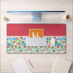 Été amusant Monogramme élégant<br><div class="desc">Aquarelles d'été colorées mélangées avec blocage de couleurs audacieuses et votre monogramme. Passez des couleurs pour ajouter un peu de gaieté. Célébrez le dynamisme de l'été avec une palette de couleurs captivante. Ces tons vifs et enchanteurs se marient harmonieusement, évoquant l'esprit joyeux de la saison et créant une ambiance visuellement...</div>
