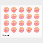 Été Amusants Pink Orange Lip Pot Étiquettes (Feuille)