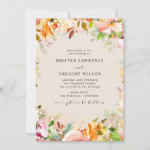 Été Aquarelle Jardin Mariage Invitation (Devant)