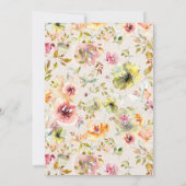 Été Aquarelle Jardin Mariage Invitation (Dos)