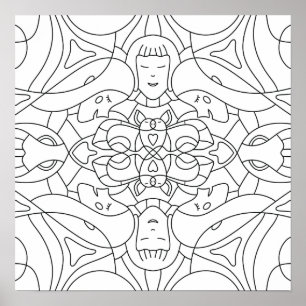 Été attentif : Affiche de coloriage ludique