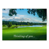 Été Au Golf Course Penser à vous Carte pour notes (Devant Horizontal)