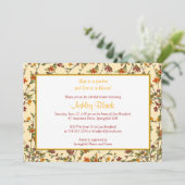 Été Automne Jardin Floral Nuptiale Invitation Douc (Debout devant)