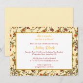 Été Automne Jardin Floral Nuptiale Invitation Douc (Devant / Derrière)