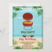 Été barbecue anniversaire invitation (Devant)