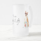 Été Basenji Verre Frosted Bière Mug (Devant droit)