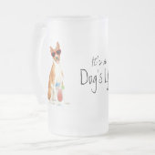 Été Basenji Verre Frosted Bière Mug (Devant gauche)