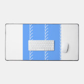 Été Bleu Carrelage Art Déco Vagues Blancs (Clavier et souris)