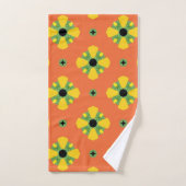 Été Bright Orange Jaune Vert Diamant Motif (Serviette à main)