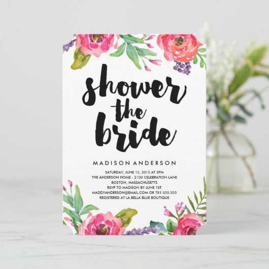 Été brillant | Invitation de douche nuptiale (Debout devant)