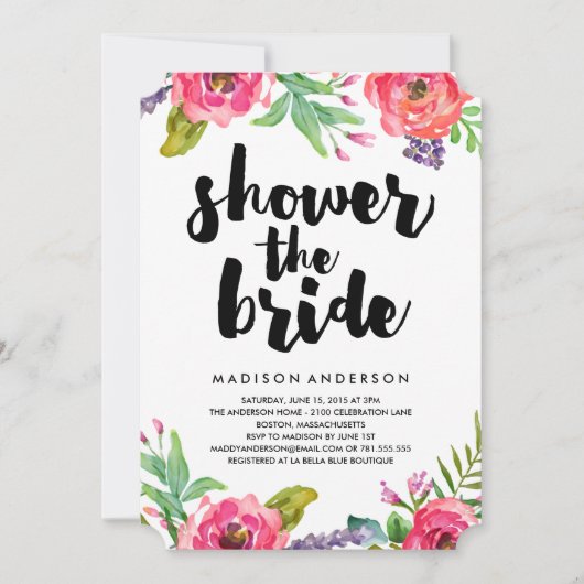 Été brillant | Invitation de douche nuptiale (Devant)