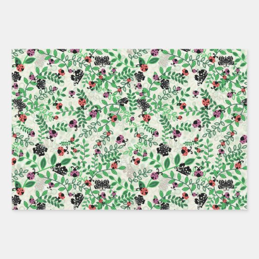 Été - Bugs dame, papillons et Feuilles (Devant 2)