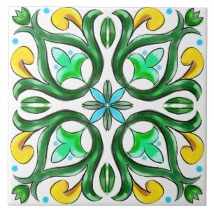Été, Carreaux siciliens, majolica, céramique