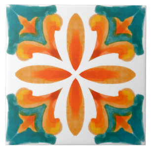 Été, Carreaux siciliens, majolica, céramique