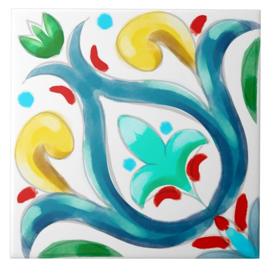 Été, Carreaux siciliens, majolica, céramique (Devant)