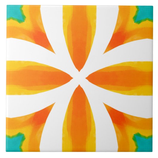 Été, Carreaux siciliens, majolica, céramique (Devant)