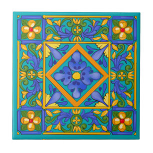 Été, Carreaux siciliens, majolica, Méditerranée