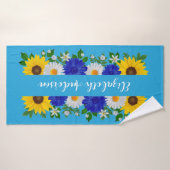 Eté Ciel bleu Floral (Serviette de bain)