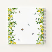 Été Citron papillons Mariage livre d'hôtes (Dos)