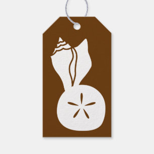 Été Coquillages en chocolat étiquette cadeau