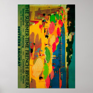 Eté Côte d'Azur Poster Vintage Europe