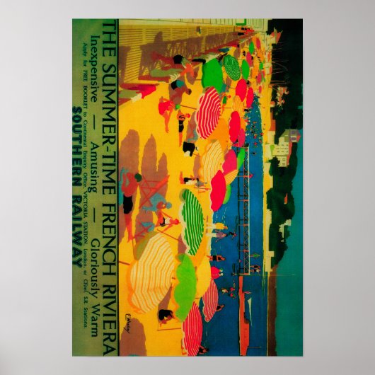 Eté Côte d'Azur Poster Vintage Europe (Devant)