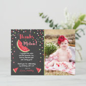 Été de carte de remerciements de melon de fête (Debout devant)