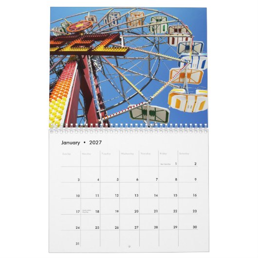 Été de rivage du Jersey de 2012 calendriers (Jan 2027)