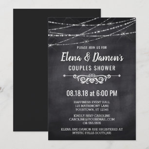 Été Éclairage Chaîne Couples Douche Invitation