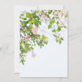 Été élégant Faire-part de mariage photo de verdure (Dos)