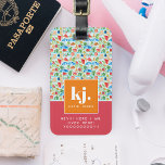 Été élégant | Funny Monogramme personnalisé<br><div class="desc">Ajoutez vos coordonnées à l'arrière ou choisissez de supprimer. Aquarelles d'été colorées mélangées avec blocage de couleurs audacieuses et votre monogramme. Passez des couleurs pour ajouter un peu de gaieté. Célébrez le dynamisme de l'été avec une palette de couleurs captivante. Ces tons vifs et enchanteurs se marient harmonieusement, évoquant l'esprit...</div>