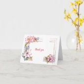 Été en rose : Carte de remerciements Mariage (Fleur jaune)
