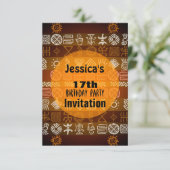 Été Ethnique 17e anniversaire de fête Invitation (Debout devant)