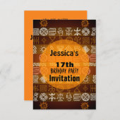 Été Ethnique 17e anniversaire de fête Invitation (Devant / Derrière)