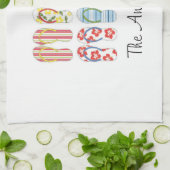 Été Flip Flops serviettes de cuisine (Plié)