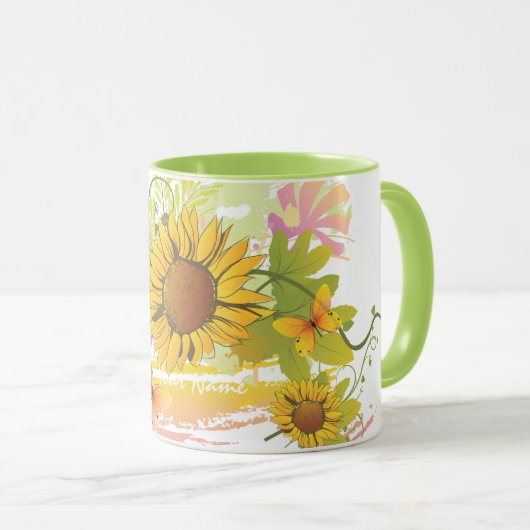 Été Floral 1A Mug (Devant droit)