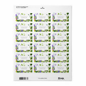 Eté Floral Aquarelle Mariage Retour Étiquette (Feuille entière)