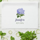 Été Floral Hydrangea Serviette de cuisine (Plié)